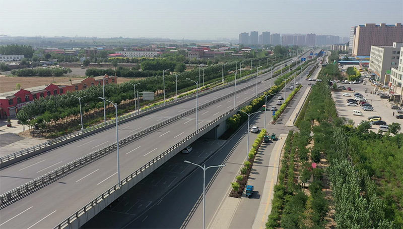 晉中市城區東、南外環路道路快速化改造文華街跨線橋工程